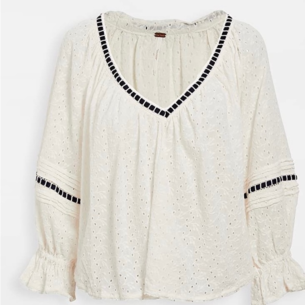 Free People Darcy Eyelet Top, worn once